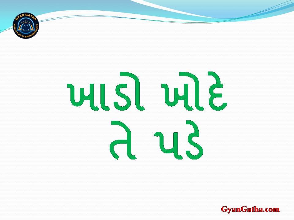 ખાડો ખોદે તે પડે