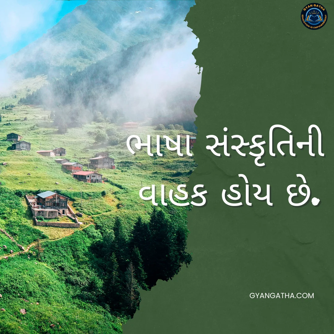 ભાષા સંસ્કૃતિની વાહક હોય છે.