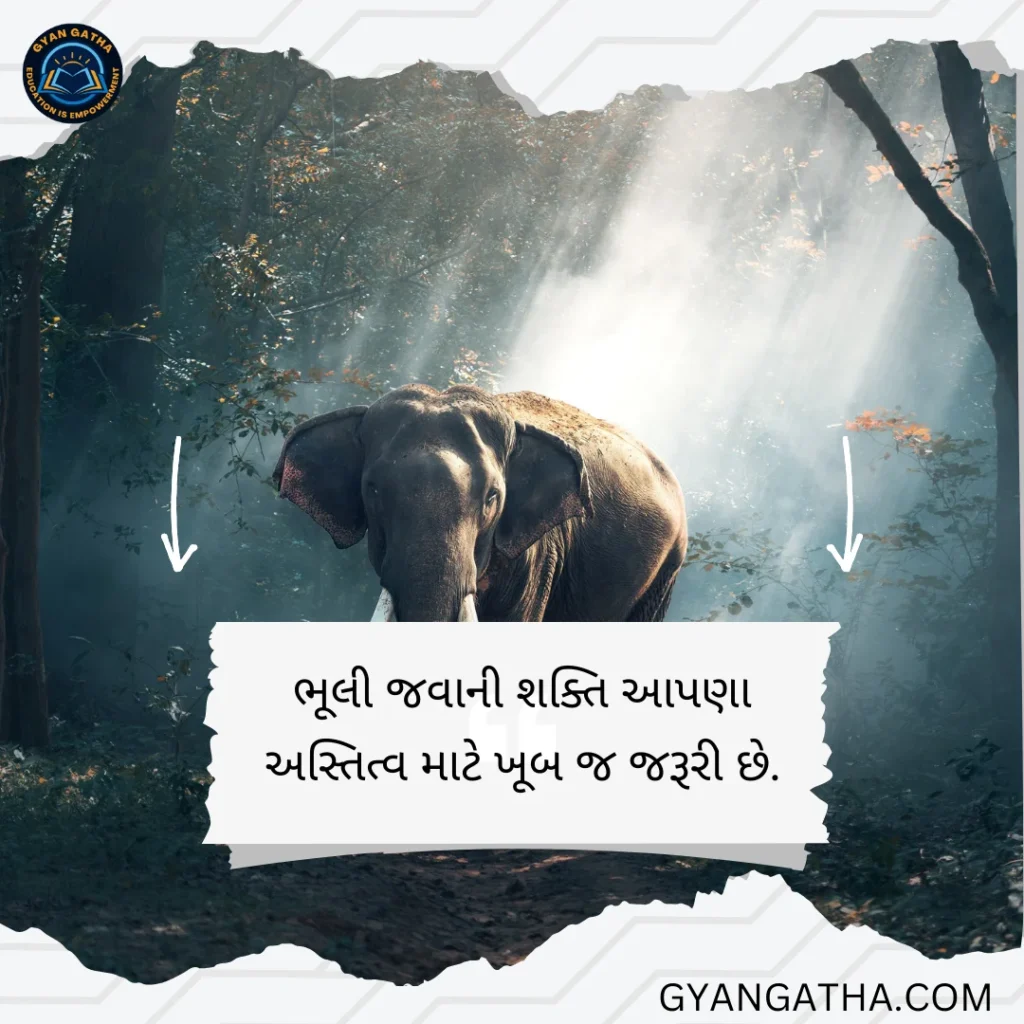 ભૂલી જવાની શક્તિ આપણા અસ્તિત્વ માટે ખૂબ જ જરૂરી છે.
