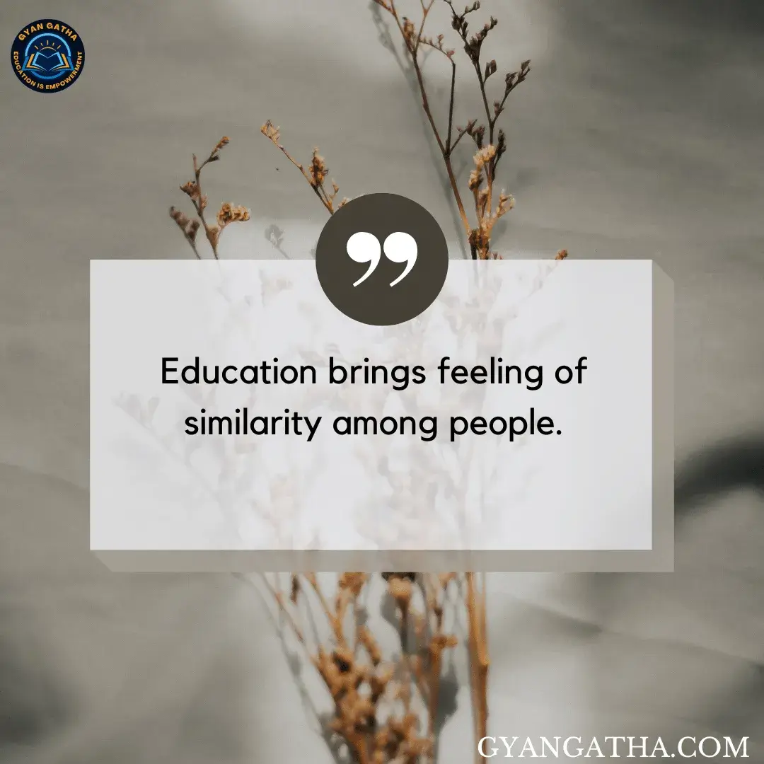 Education brings feeling of similarity among people