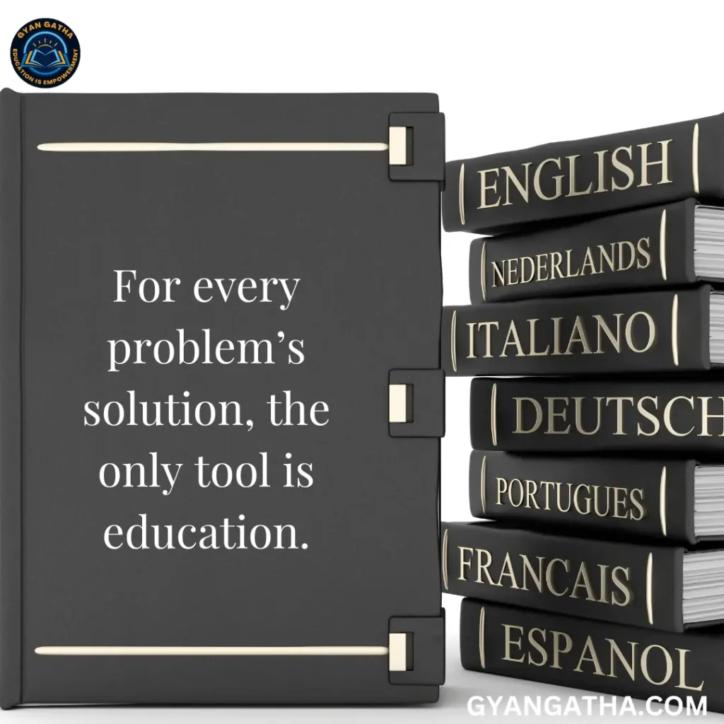 For every problem’s solution, the only tool is education.