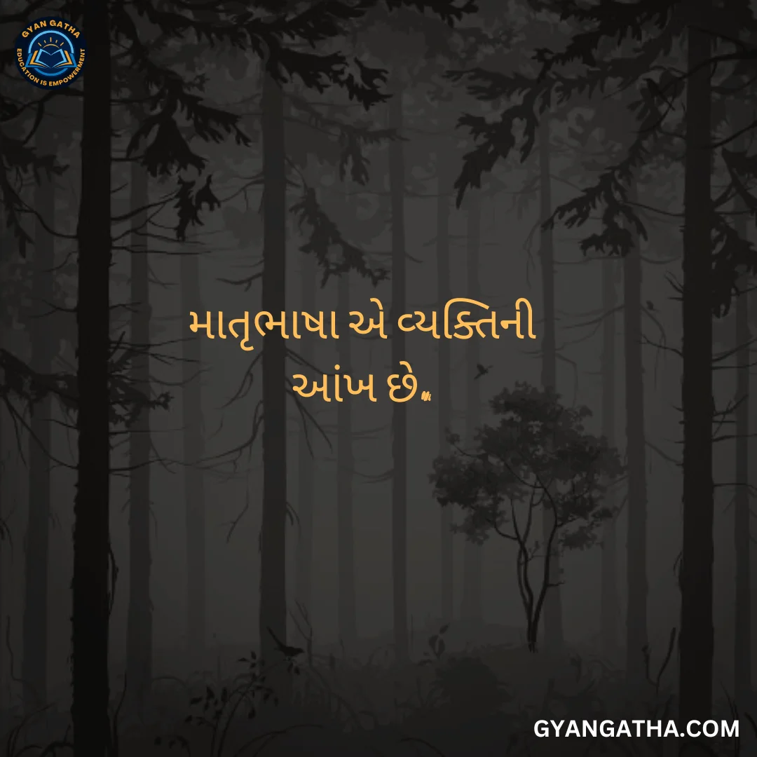 માતૃભાષા એ વ્યક્તિની આંખ છે.