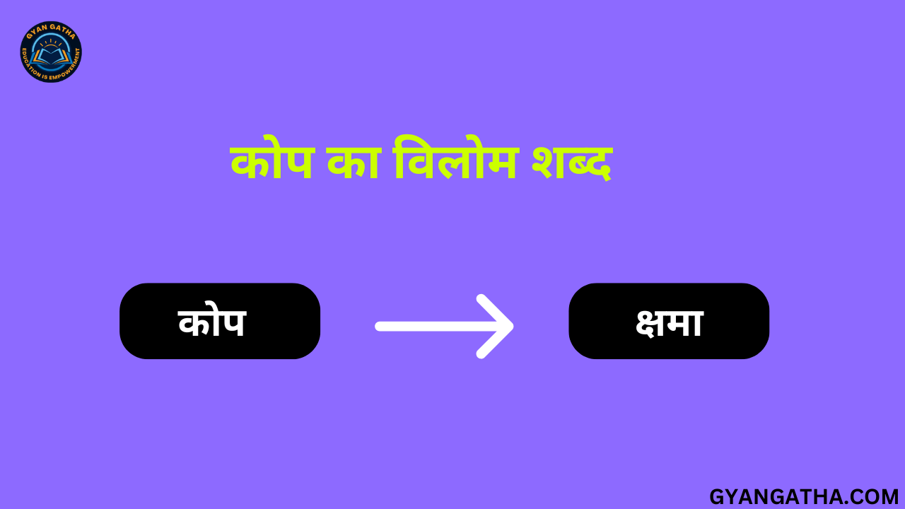 कोप का विलोम शब्द