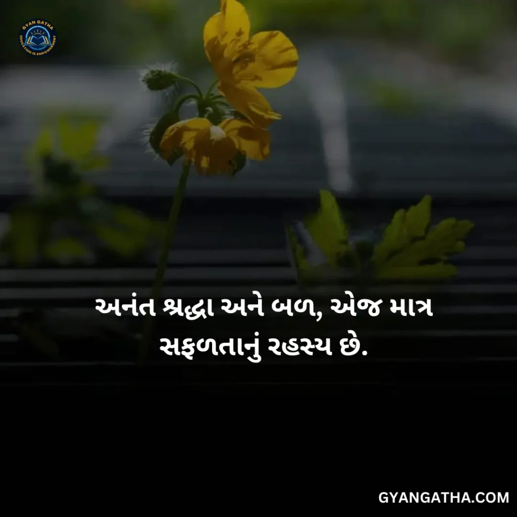 અનંત શ્રદ્ધા અને બળ, એજ માત્ર સફળતાનું રહસ્ય છે