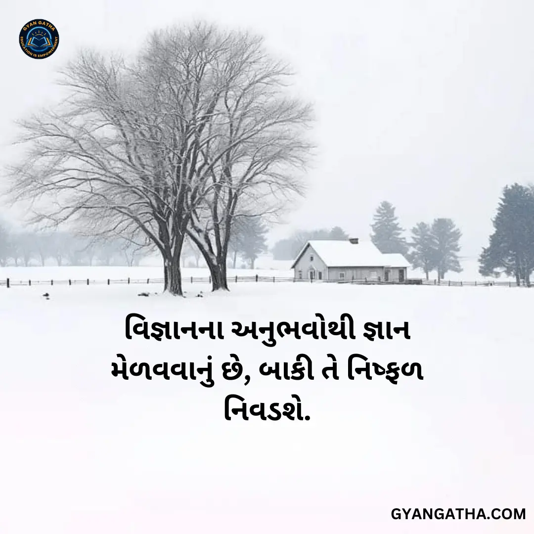 વિજ્ઞાનના અનુભવોથી જ્ઞાન મેળવવાનું છે, બાકી તે નિષ્ફળ નિવડશે