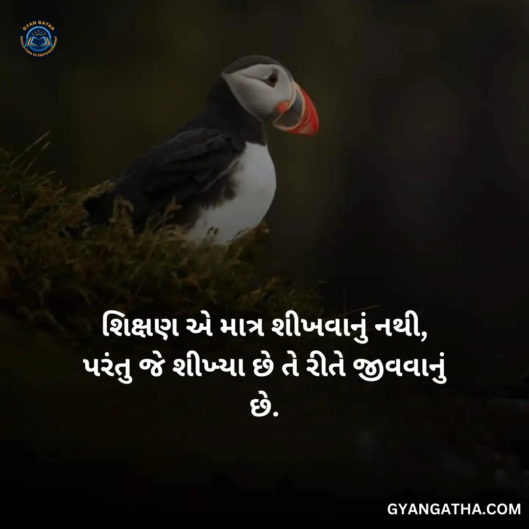 શિક્ષણ એ માત્ર શીખવાનું નથી, પરંતુ જે શીખ્યા છે તે રીતે જીવવાનું છે