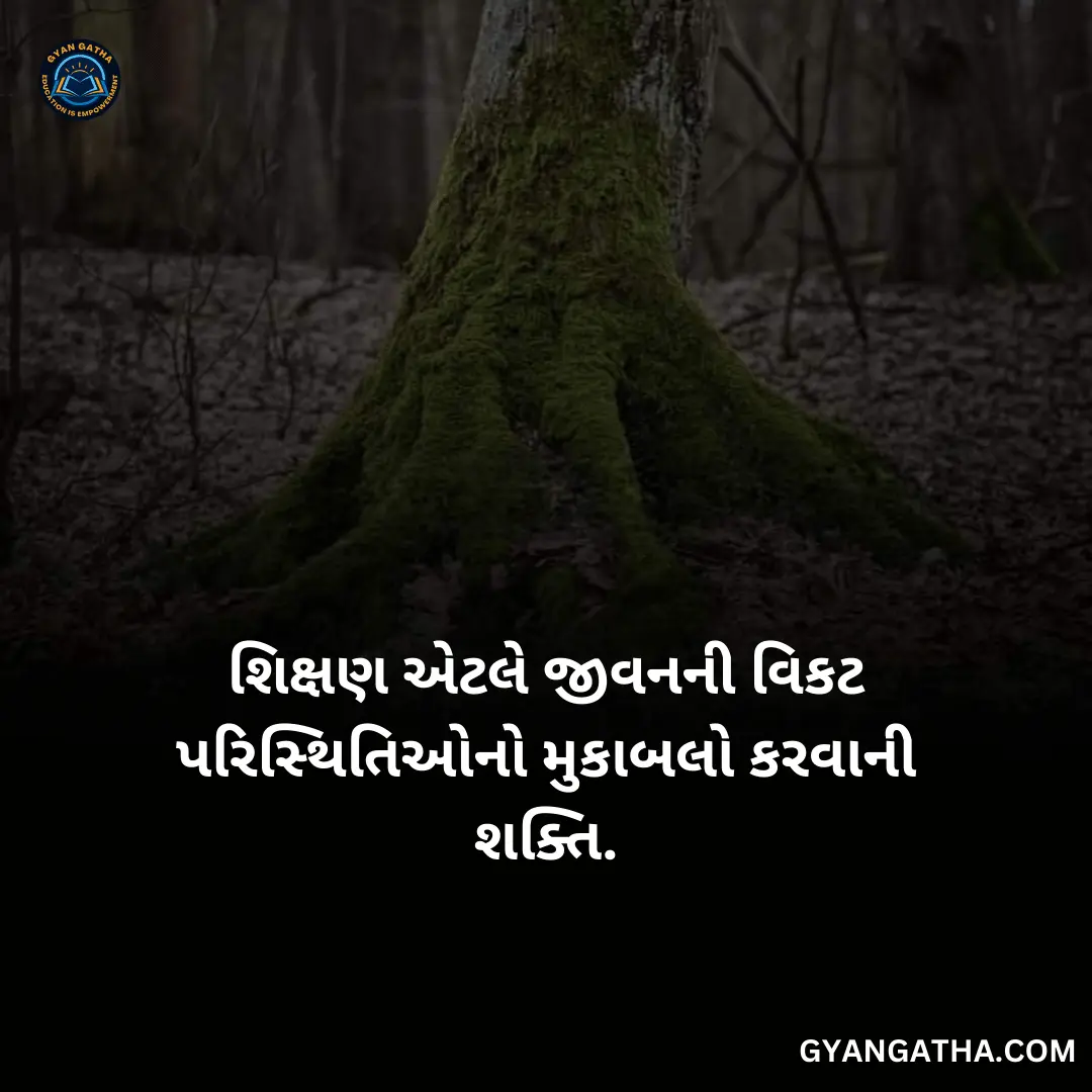 શિક્ષણ એટલે જીવનની વિકટ પરિસ્થિતિઓનો મુકાબલો કરવાની શક્તિ