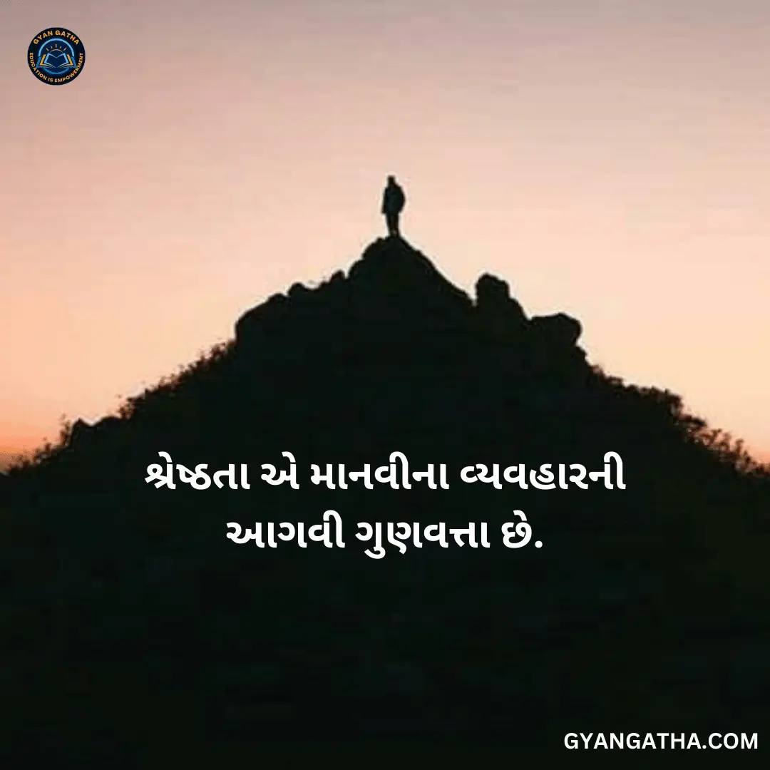 શ્રેષ્ઠતા એ માનવીના વ્યવહારની આગવી ગુણવત્તા છે