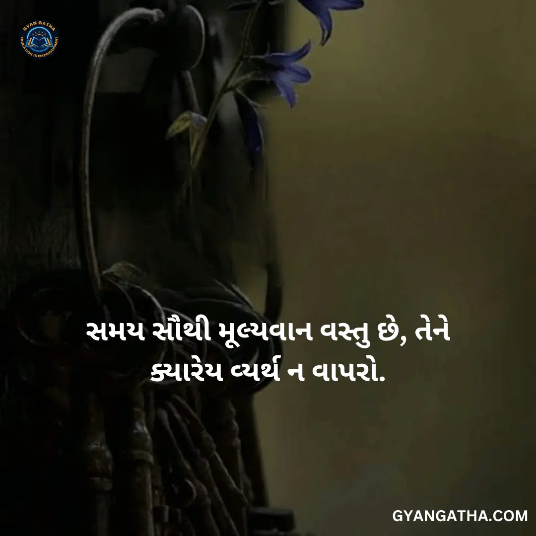 સમય સૌથી મૂલ્યવાન વસ્તુ છે, તેને ક્યારેય વ્યર્થ ન વાપરો