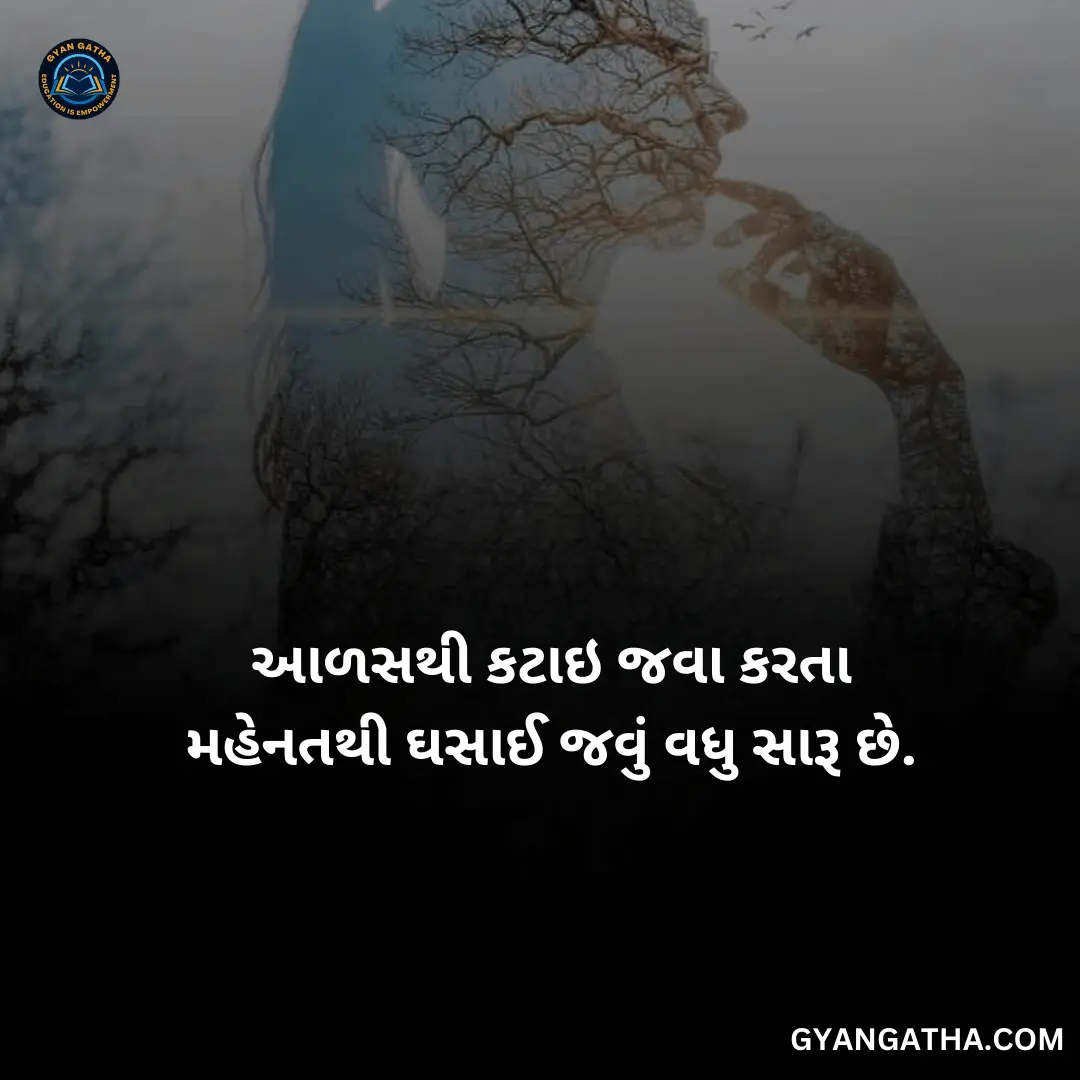આળસથી કટાઇ જવા કરતા મહેનતથી ઘસાઈ જવું વધુ સારૂ છે