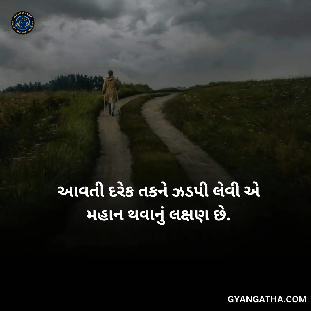 આવતી દરેક તકને ઝડપી લેવી એ મહાન થવાનું લક્ષણ છે