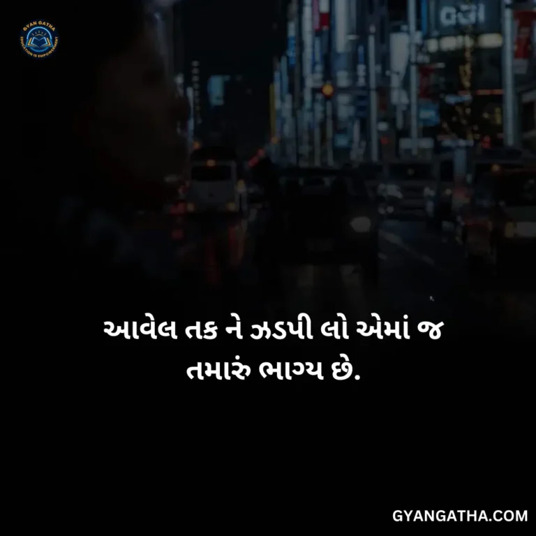 આવેલ તક ને ઝડપી લો એમાં જ તમારું ભાગ્ય છે