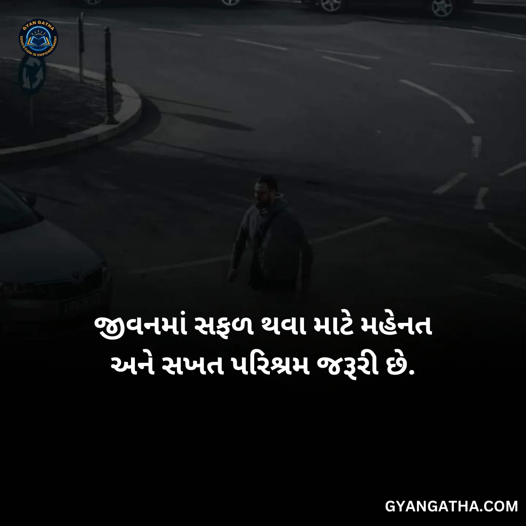 જીવનમાં સફળ થવા માટે મહેનત અને સખત પરિશ્રમ જરૂરી છે.