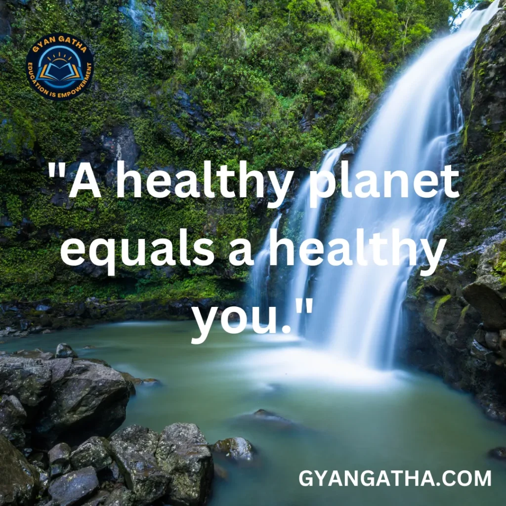 A healthy planet equals a healthy you.