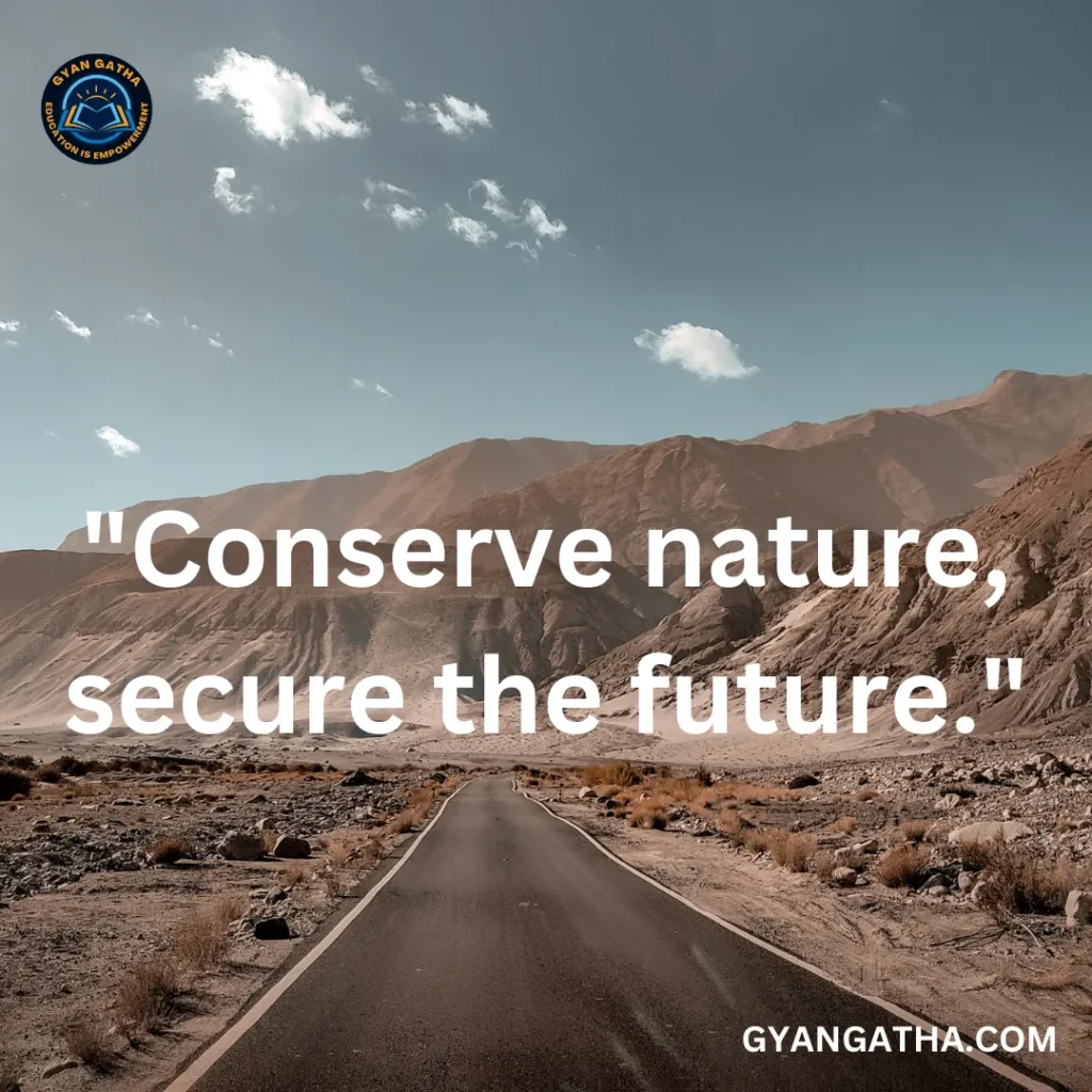 Conserve nature, secure the future.